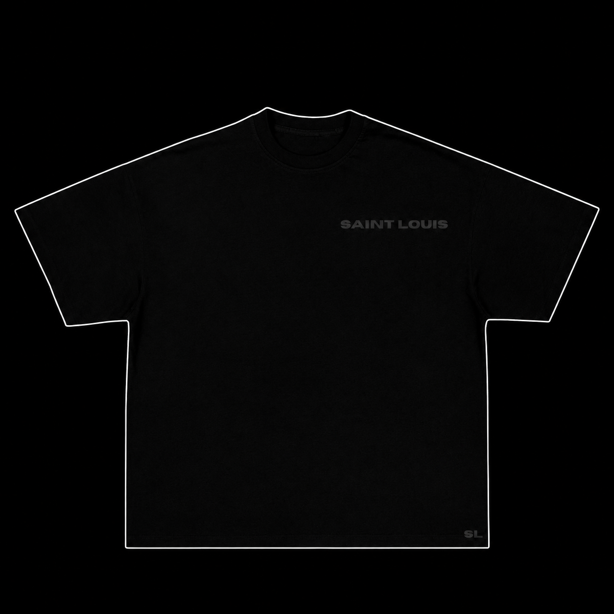 SAINT LOUIS Oversized Reflective Tee